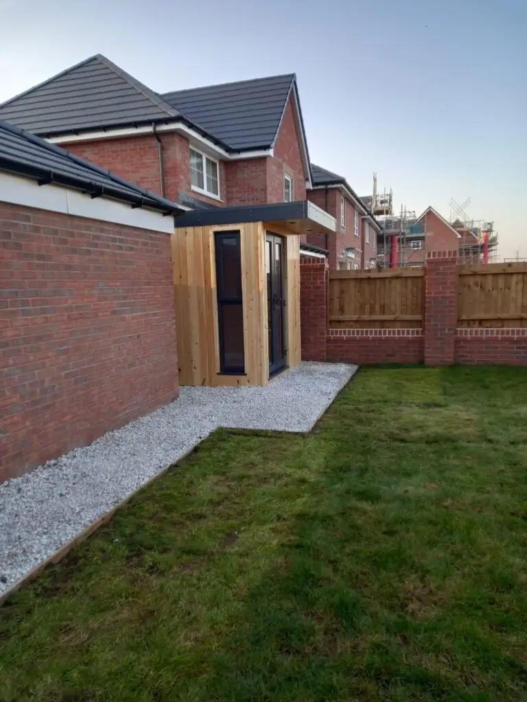 Side view of a garden room